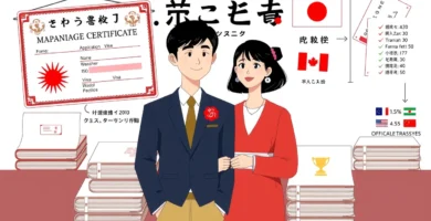 漫画形式の新婚カップルの画像