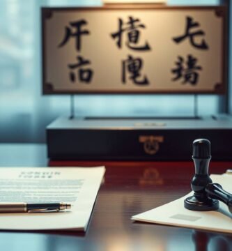 結婚に関する書類が山積みの机があるオフィスの内部の画像