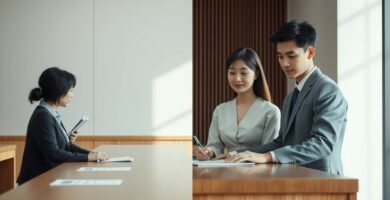 オフィスで書類に署名する証人のグループの画像